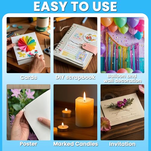 Tikfoam 1000Pcs Double Sided Adhesive Foam Dots, 2mm and 1mm Thick Tape for Craft, Card Making, Marked Candles, Scrapbook, Poster and DIY Projects - Image 5