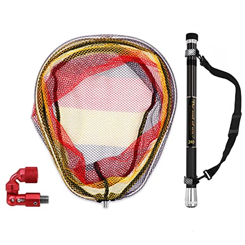 SANLIKE たも網 玉の柄 タモジョイント 3点セット 軽量 小継 伸縮 タモの柄 グラス繊維 小継玉の柄 玉網 タモ網 携帯便利 コンパクト ランディングネット 淡水海水適用 1枚目