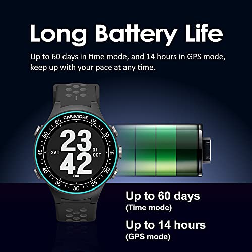CANMORE-Reloj-de-golf-GPS-TW-410G-con-seguimiento-de-pasos-mas-de-38000-campos-de-golf-gratuitos-en-todo-el-mundo-precargados-minimalista-y-facil-de-usar-negro