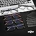 ORANZI 5 pack Business Style Reading Glasses Men - Blue Light Blocking Metal Frame Spring Hinge Durable Readers for Men Women(Y1 Mix, 2.00)