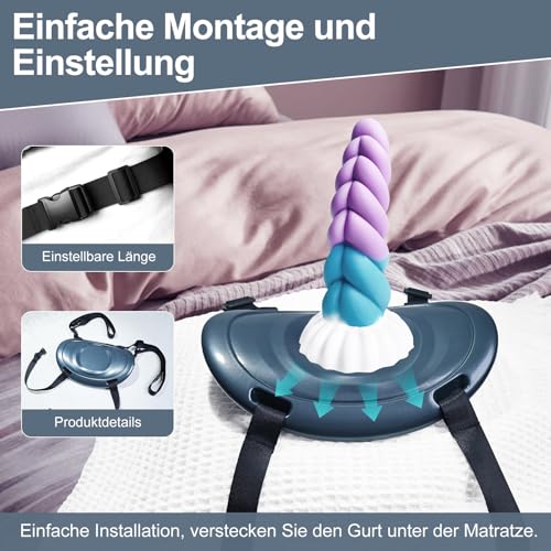 Saugnapf Dildo Halterung Mount Sexsattel mit Gurten freihändiges Spielen auf Kissen, einstellbare Strap On Harness Dildohalter für Stuhl Swing Sofa, Dildos Machine für Frau Männer Sexspielen (Grün)