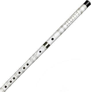 ALFAAL CDEFG Clave Flauta Blanca Flauta De Bambú Hecha A Mano Instrumento Musical Flauta Profesional Dizi con Línea También Adecuada para Principiantes (Color : F Key)