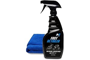 16oz Pro Polish Plus Motorcycle Sealer Spray - Fast Detailer Cleaner, Microfiber Cloth Kit