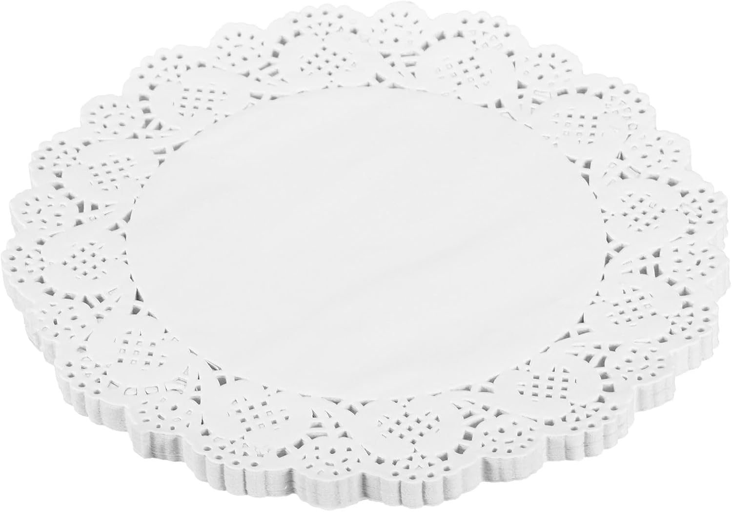 uxcell 1000 Pcs White Lace Paper Doilies 7.5 Inch Round Paper Doilies Tableware Disposable Paper Decorative Paper Placemats for Wedding, Birthday, Cakes, Desserts, Tableware Food