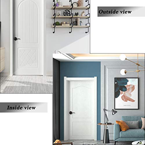 Knobelite Camelot Trim Keyed Entry Lock 1 Pack Exterior Door Lever For Security, Oil Rubbed Bronze Wave Door Lever For Front Door, Right/Left Handed Reversible Door Lock With Keys #TOP5
