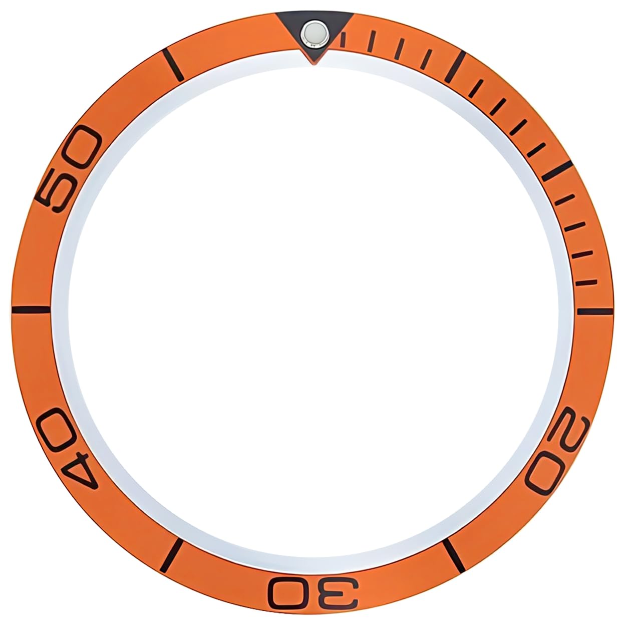 HiCycle2 Watch Bezel Replacement For Omega Seamaster Planet Ocean Watch Case 2900.50, 2901.50, 2909.50 Ceramic Bezel Insert Unidirectional Turing Dive Bezel (Orange, 38.0 * 30.7 * 2.0mm)