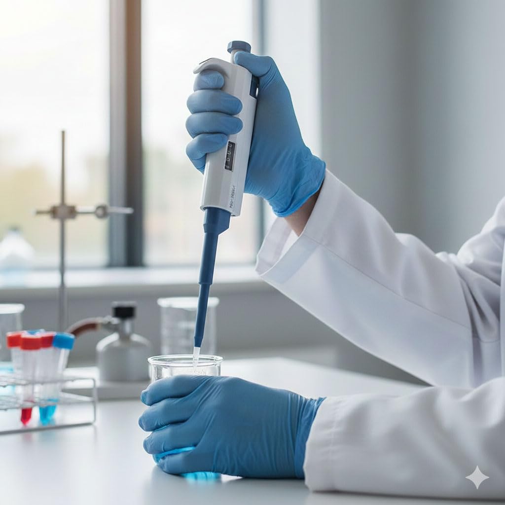 Set of 3 Micropipette Variable Volume 5-50 ul,10-100 ul,100-1000 ul Total 3 no. Combo Pack of Adjustable Volume Single Channel pipettes