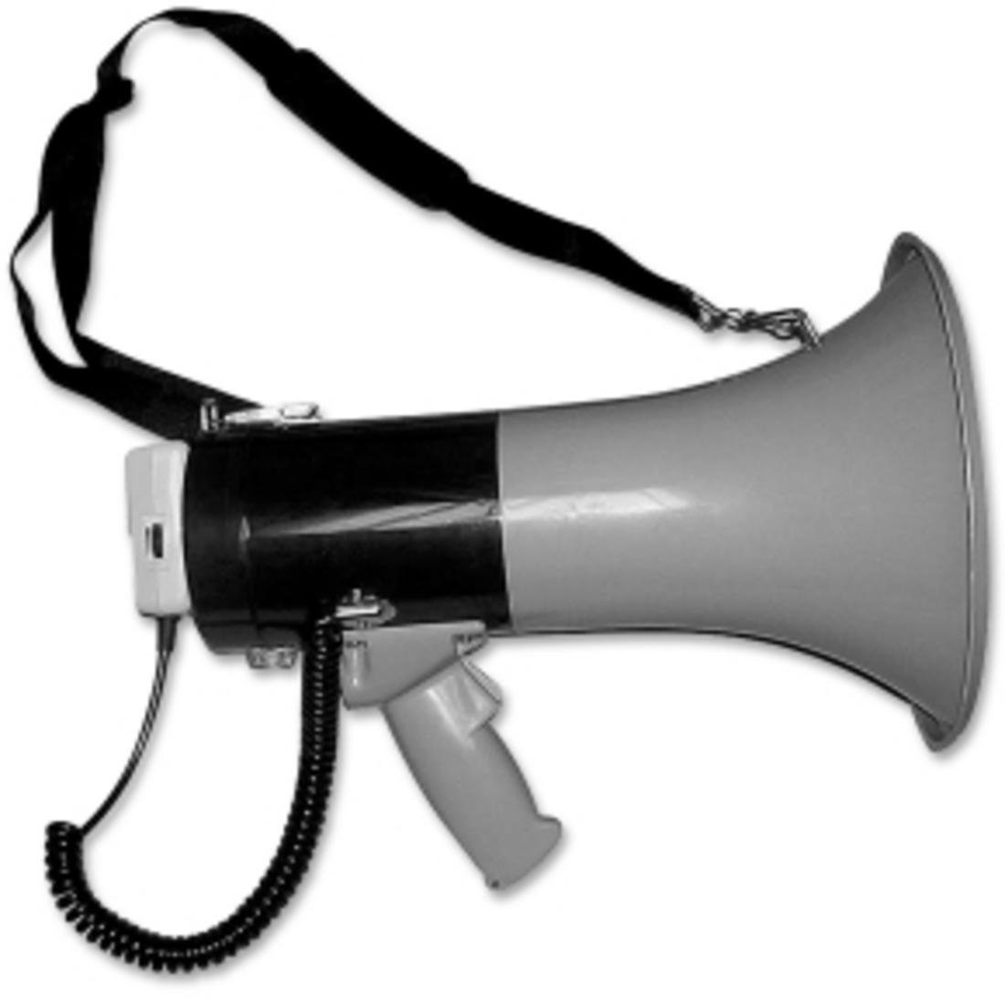 Tatco Products IncTatco Products Megaphone, 800-Yard Range, AdjustableVolume, Gray/Blue (TCO27900)