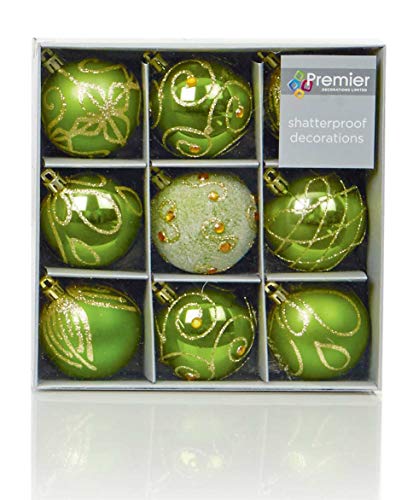 Christmas Direct - Set di 9 palline di Natale