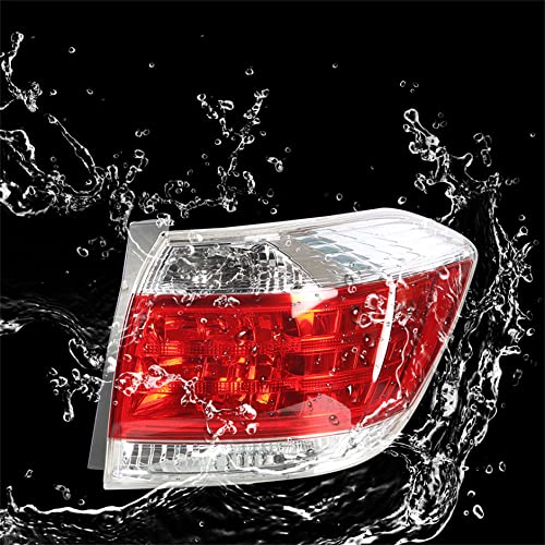 Genrics Rear Brake Light Replacement For 2011 2012 2013 Toyota Highlander Right Tail Light Brake Lamp Cover 815500E070 Passenger Side Car Tail Stop Lamp Bulbs #TOP5
