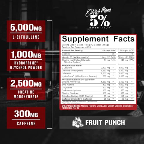 Image of 5% Nutrition Kill It Pre Workout Powder with Creatine (Fruit Punch)