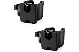 Stroller Cup Holder with Phone Holder, Universal Bottle