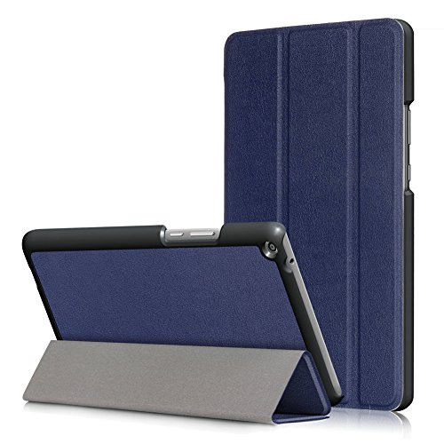 Kepuch Custer Cover per Huawei MediaPad T3 8.0,PU-Pelle Case Custodia per Huawei MediaPad T3 8.0 - Blu