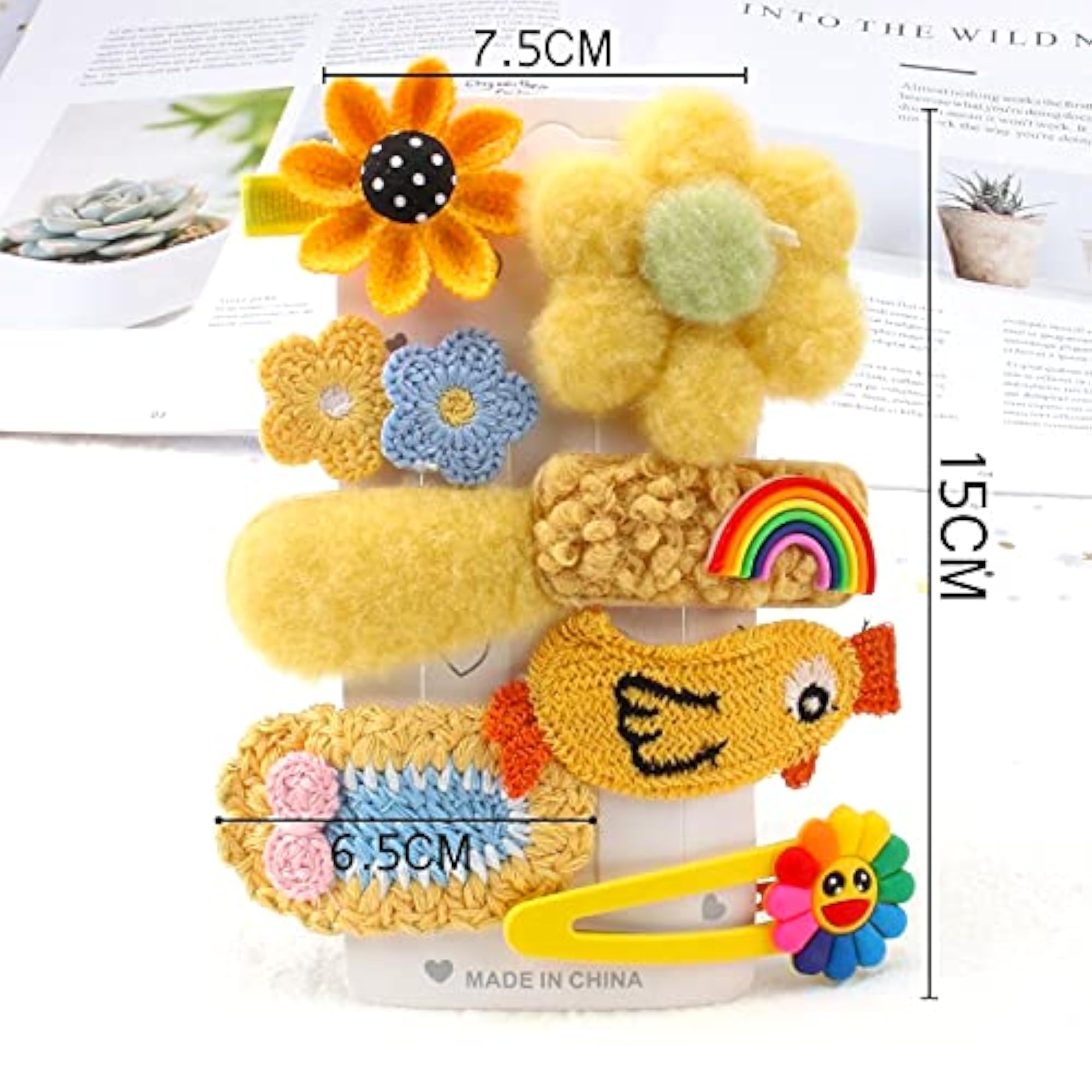 8pc Alligator Hair Clip Set for Toddlers, Cute Accessories