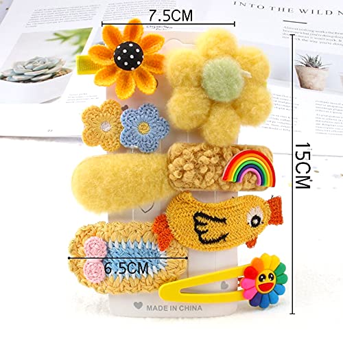 8pc Alligator Hair Clip Set for Toddlers, Cute Accessories
