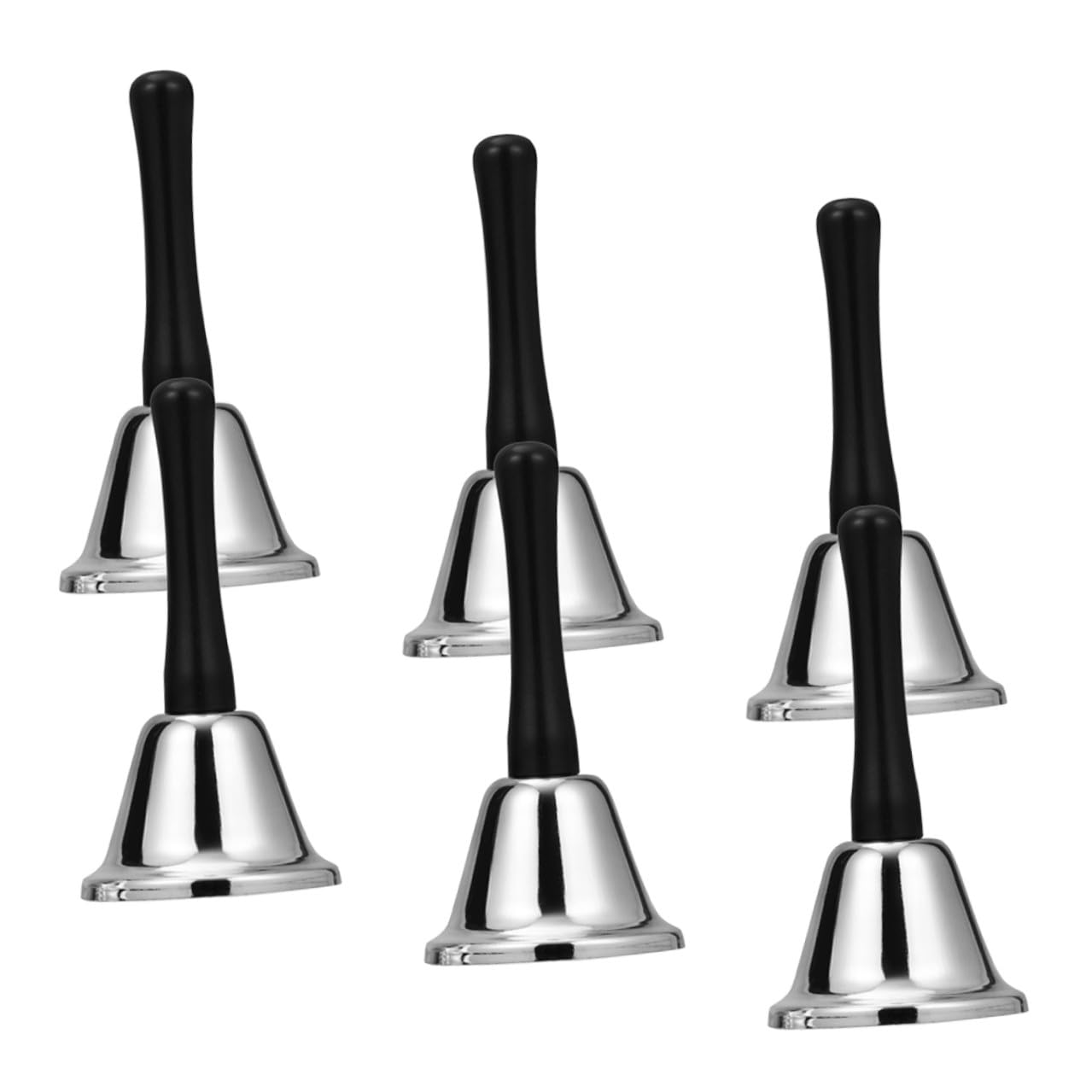 Ipetboom 6pezzi Campanelle Natalizie in Metallo da Tavolo Campane da Festa Decorative Campanelle Portatili Suono Nitido per Varie Occasioni