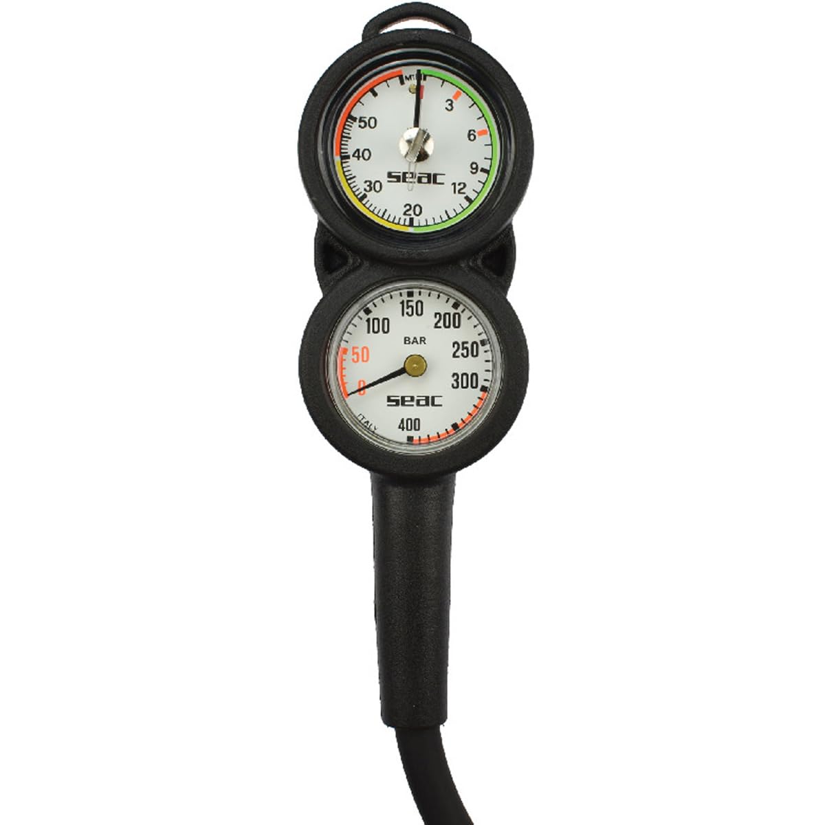 SEAC Consola 2 Spg y medidor de Profundidad, Negro/Rojo, Negro/Rojo
