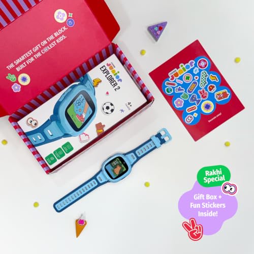 Image of Noise Junior Explorer 2 Delight Gift Box - Smart Watch for Kids with 4G SIM Compatibility, 2-Way Video & Voice Calling, Geofencing, Real-Time Location Monitoring via Google Maps (Frost Pop)