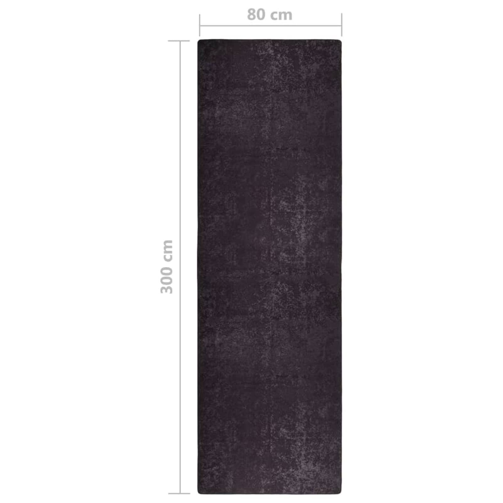 Tapis Lavable antidérapant 80x300 cm Anthracite,Tapis De Couloir,Tapis De Passage Couloir,Tapis De Décoration
