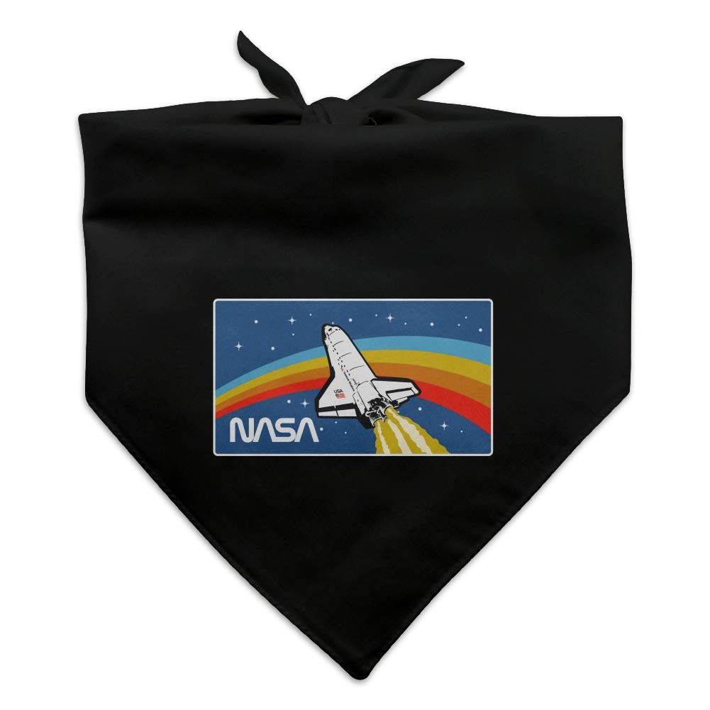 GRAPHICS & MORE NASA Logo Over Space Shuttle with Rainbow Dog Pet Bandana