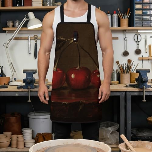 Delantal de trabajo para hombre con 9 bolsillos ajustable miniatura 4