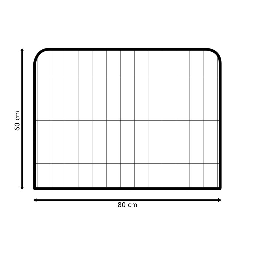 Petigi Welpenauslauf, Freilaufgehege aus pulverbeschichtetem Stahl, zusammenklappbar, Maschenweite 47 mm, inklusive Befestigung zur Verwendung im Garten, Größe (B x H):80 x 60 cm (8X)