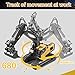 Dwi Dowellin Remote Control Excavator Toys for Boys,Construction Rc Excavators for Kids Age 4-7 8 9 10 Year Old,Ideal Toys,Batteries Included