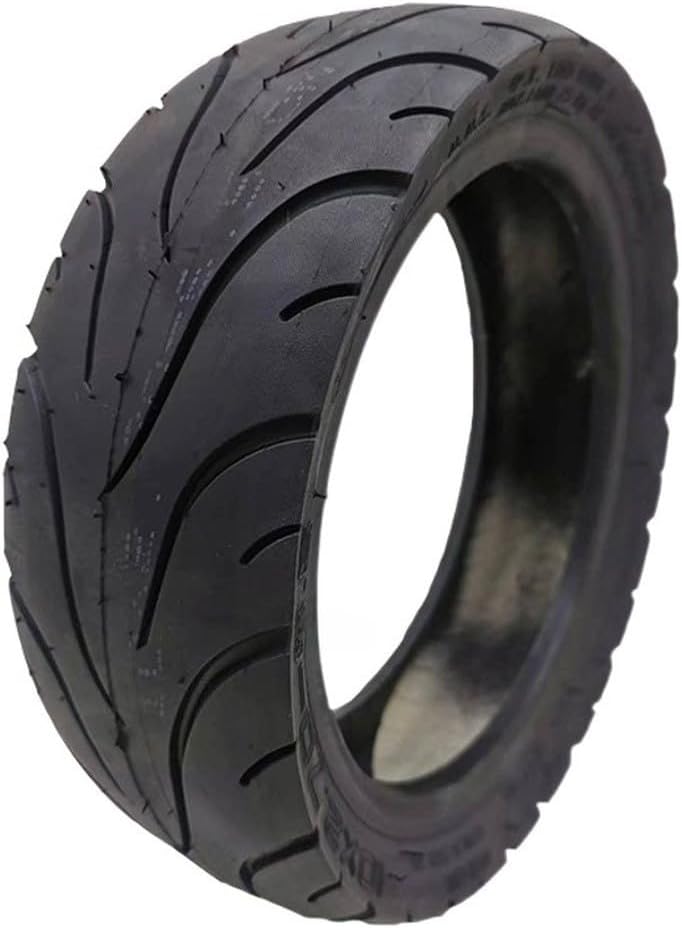10X2.70-6.5 Tubeless Electric Scooter Tire With Non-Slip Tread, Puncture Resistant Rubber, Shock Absorption Grooves, For Wet Roads, Replacement Wheel For Outdoor Riding Black