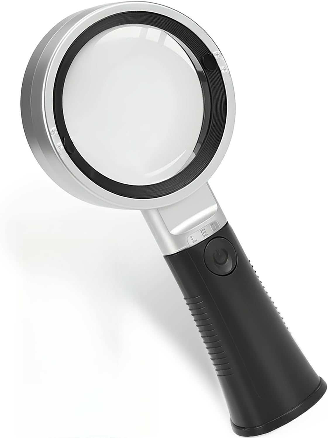 THE WHITE SHOP Magnifying Glass with Light, Handheld Large 18LED Cold and Warm Light, Illuminated Magnifier for Seniors Reading, Inspection, Coins, Jewelry, Exploring