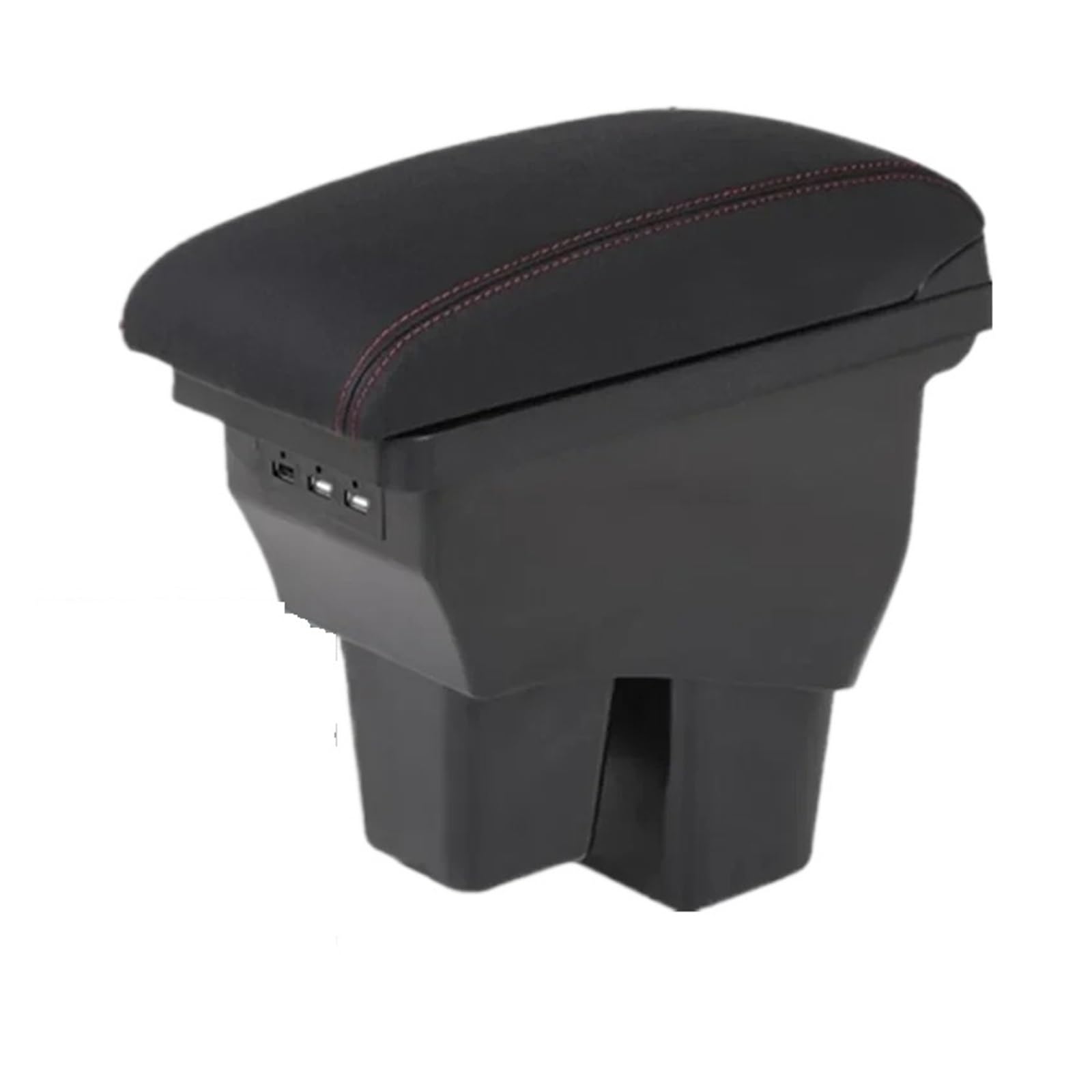 UMDJJU For Fit For Jazz For WRV 2014-2020 Car Armrest Box Retrofit Interior Storage 3USB Car Centre Console Armrest Box(2A style leather 3USB)