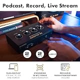 M-AUDIO M-Track Duo HD Interfejs Audio 24bit 192kHz do Nagrywania, Streamingu i Podcastów z USB-C, 2 Wejściami XLR TRS, 2 Wyjściami TRS, Pakietem Oprogramowania