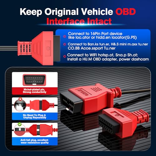 Autel OBD 2 Extension Cable, Ultra-Long 10ft 3M, 16 Pin OBD II OBD2 Car Male to Female Extension Cord, OBD2 Diagnostic Extender Adapter, for All OBDII Vehicles - Image 7