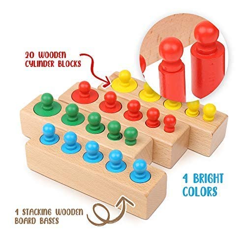 Image of HAPPY HUES Sorting & Stacking Toy- Skills Enhancement Motor Skill Toys for Toddlers /Kid -Magnetic- Capture The Worms Toys | Early Educational-Montessori Toy (Multicolor Socket)