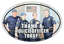 Oval Car Magnet - Thank A Police Officer - Support
