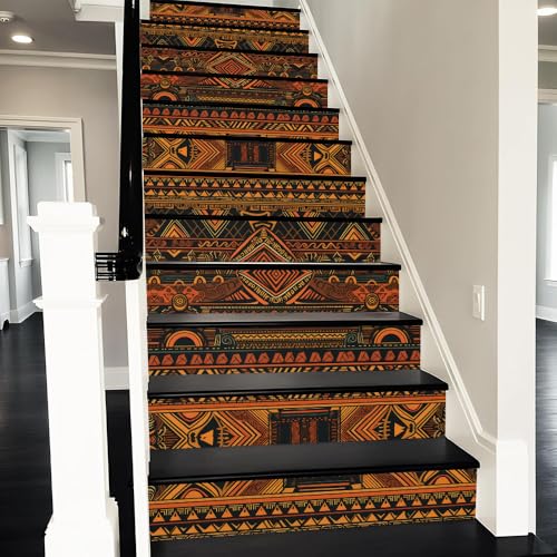 REDAMANCY Vintage Abstract Ethnic Boho Brown Morocco Peel and Stick