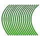 Radaufkleber Reflektierender Nadelstreifen Universal Car Motorcelcel Decal Tape Decoration Film(Grün)