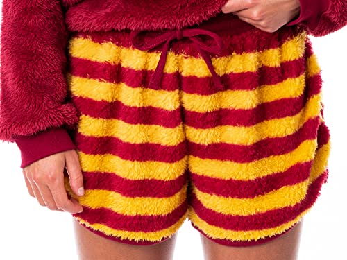 Conjunto de pijama feminino Harry Potter suéter e shorts para dormir - todas as casas, Grifinória, M