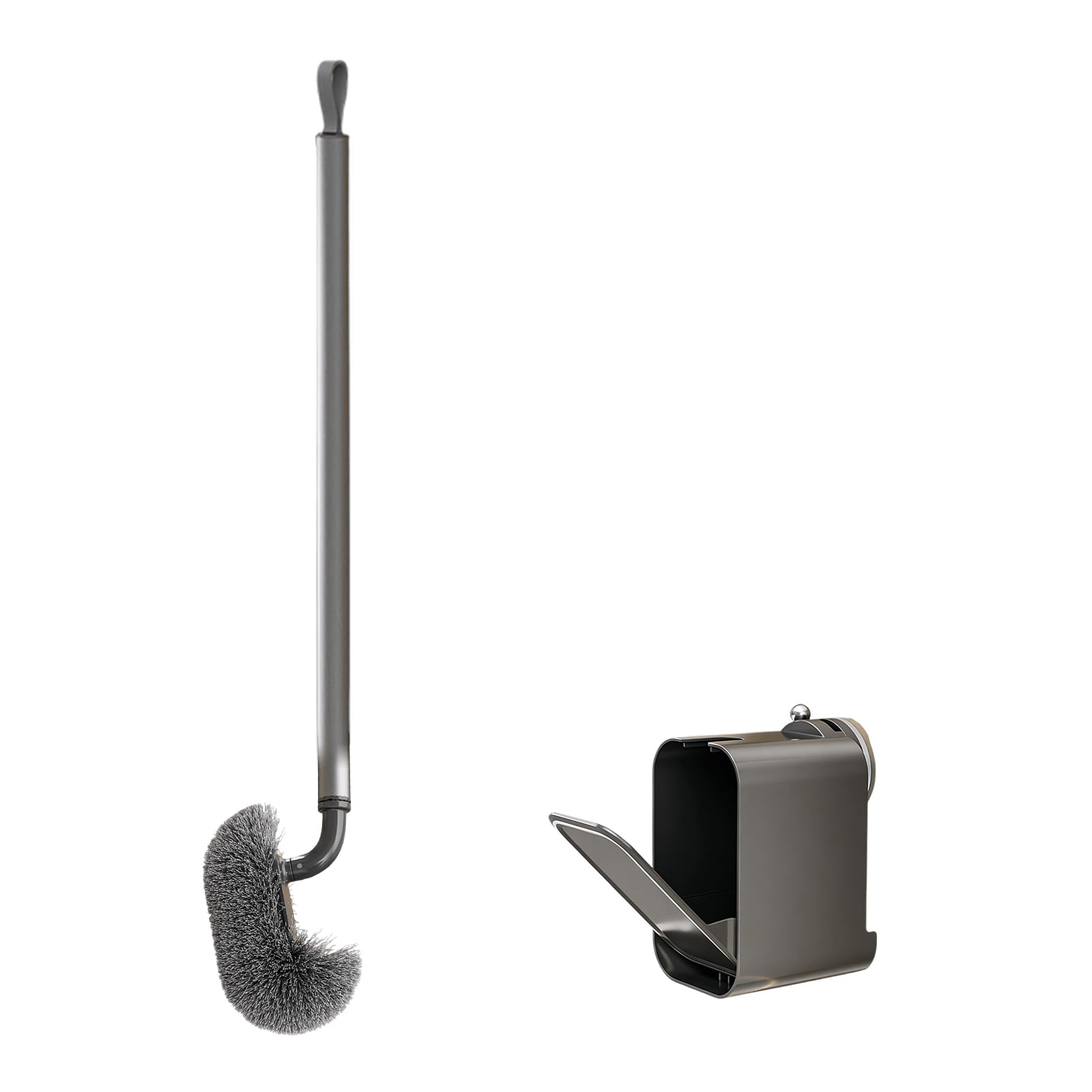Efficient Toilet Brush Set with Reach Bristles & Modern Simple Styles Aesthetic Elegant for Any Bathroom Hygienic