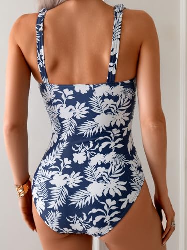 B2prity One Piece Swimsuit for Women Tummy Control V Neck Bathing Suit Ruched Slimming Swim Suit Push Up Swimwear2