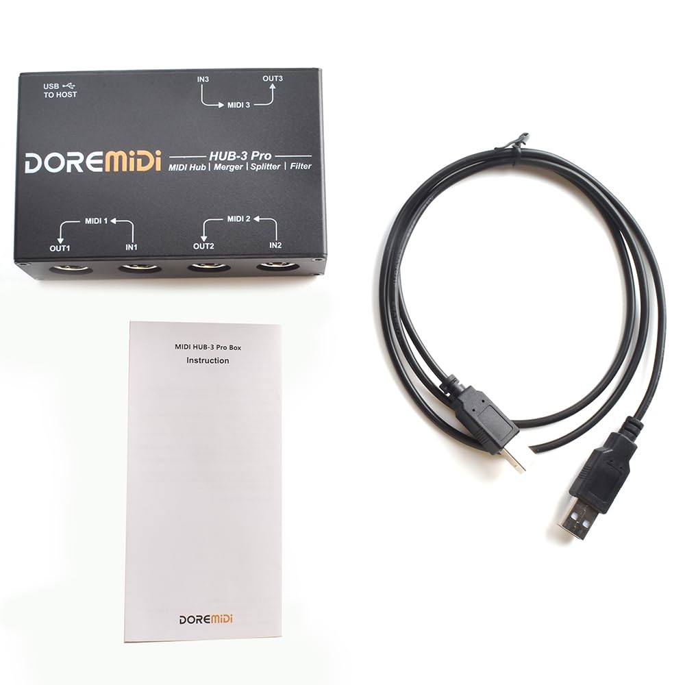 MIDI HUB-3 Pro box Supporto MIDI Routing Filtraggio Fusione Divisione (HUB-3 Pro)