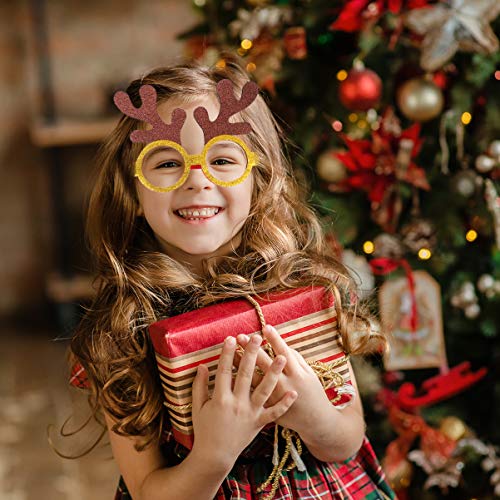 Toyvian 6 peças de óculos de Natal novidade óculos de Natal árvore de Papai Noel, óculos de decoraçã