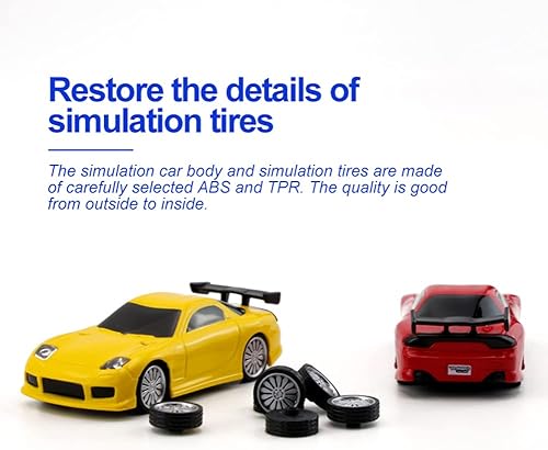 Miniatura 2 de havcybin 176 Turbo Racing Scale RC Sport Car, mesa de carreras de control remoto mini modelo de coche completo proporcional RTR Kit de juguetes con