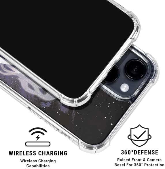 Skinit Clear Phone Case Compatible with iPhone 14 - Officially Licensed Disney The Nightmare Before Christmas Jack Skellington Face Art Design