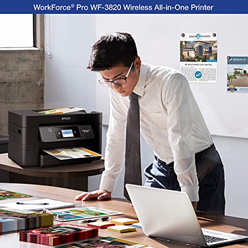 Image of Epson Workforce Pro WF-3820 Wireless Inkjet All-in-One Color Printer, C11CJ07201 (Renewed)