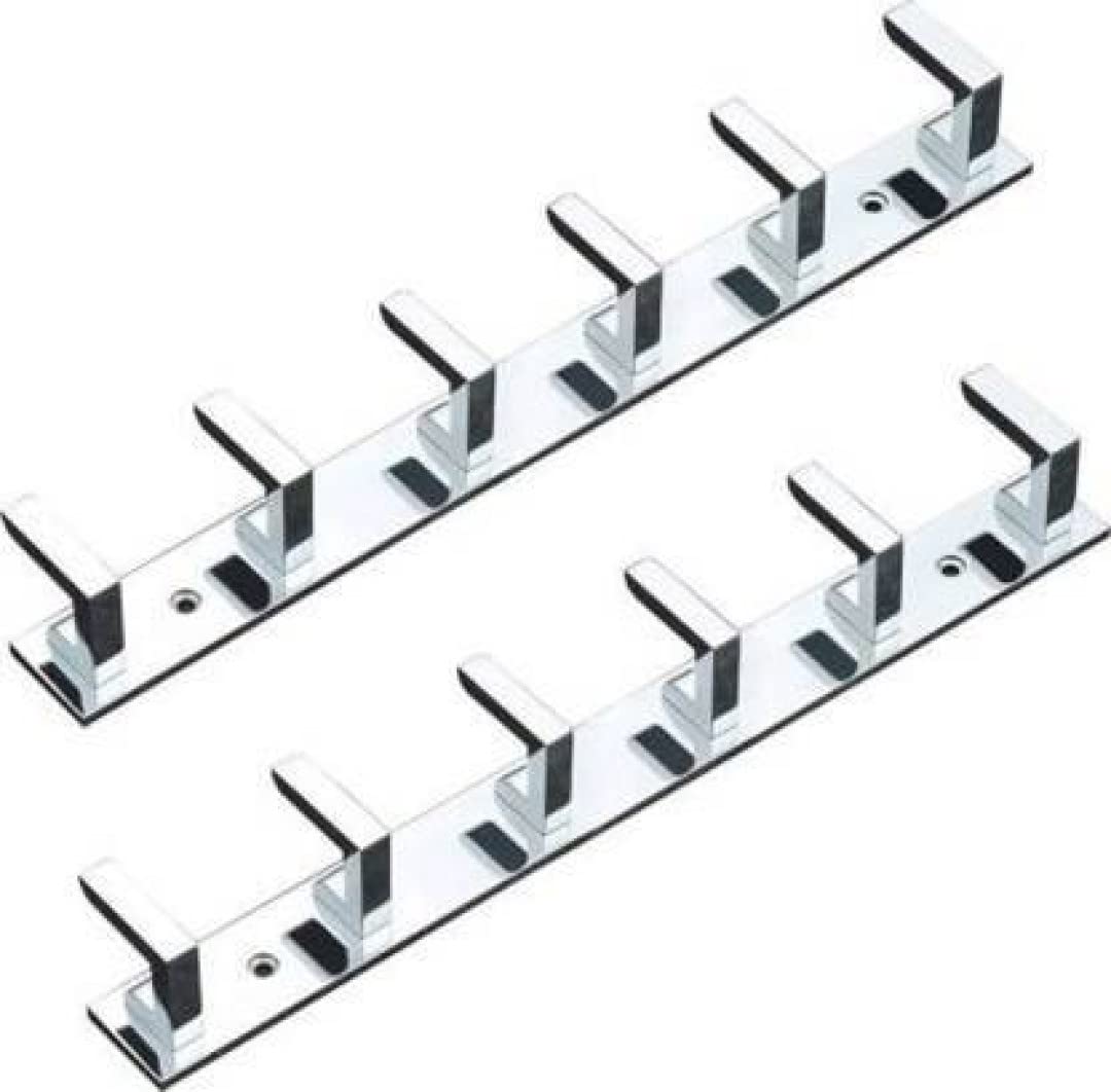 NYCAA Heavy Duty Stainless Steel Door Hanger Hooks 6 Pin Silver Door Hooks L Type Door Hooks Hanger Clothes Hanger for Bathroom, Bedroom and Kitchen Silver Set of (Silver, 1) (B0BMGXHSFG) Amazon Price History, Amazon Price Tracker