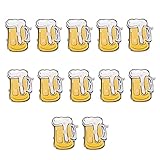 STOBOK 12 Stücke Brosche Oktoberfest Pins Cartoon Bier Anstecknadel Brosche Bierkrug Leuchtend Led für Party Kreative Kostüm Zubehör Accessoires Oktoberfest Dekorationen (Zufällige Farbe)