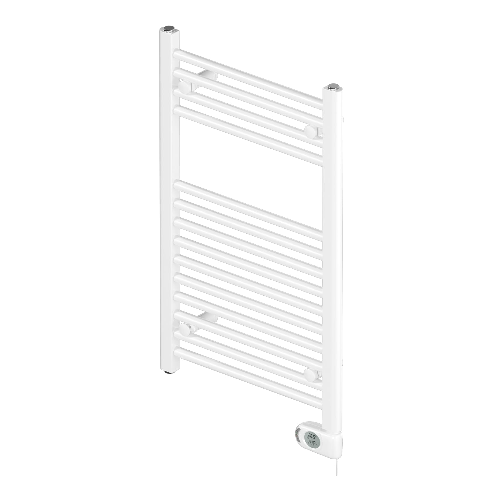 ADAX Comfort Scaldasalviette Elettrico 500x874 mm – Termoarredo Elettrico Bagno con Termostato, Porta Asciugamani da Parete, Radiatore Elettrico Scalda Salviette, 300W, Bianco, IP44
