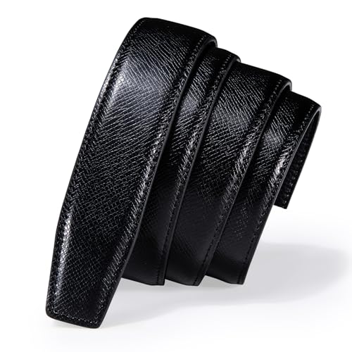 Image of Barry.Wang Mens 2 Pack Ratchet Belts Leather Adjustable 1 3 /8 inch Gift Box | Smooth Sliding,Trim to Fit,Click Belt Set for Dress Casual,Fashion Classic,Business,Birthday,Anniversary,Halloween,Christmas