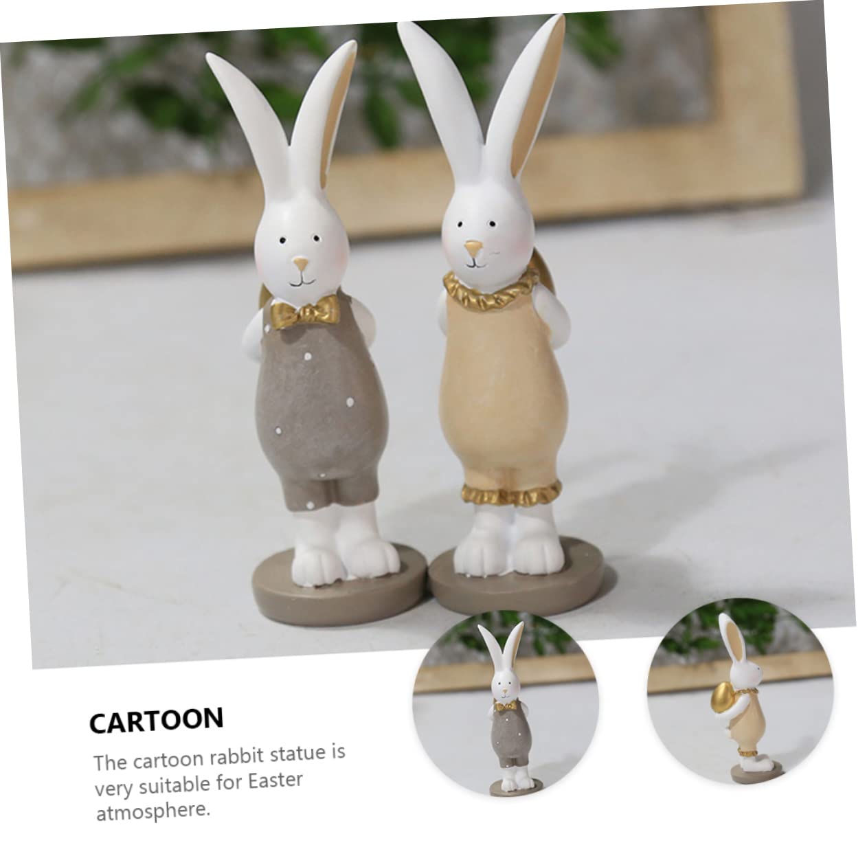 ABOOFAN 2 Set Decorazione Pasquale Di Pasqua Statuina Coniglietto Pasquale Decorazioni Di Compleanno Pulcini Pasquali Coop Figurina Divertente Maiale Pulcino Resina 2 Pezzi * 2