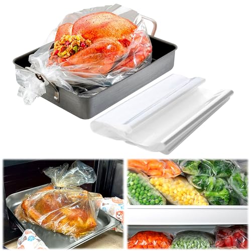 10 Pack Turkey Roasting Bags for Oven Cooking Extra Large, Turkey Size Cooking Roasting Bags for Roasting Chicken, Meat, Fish and Vegetables (33 x 53cm)